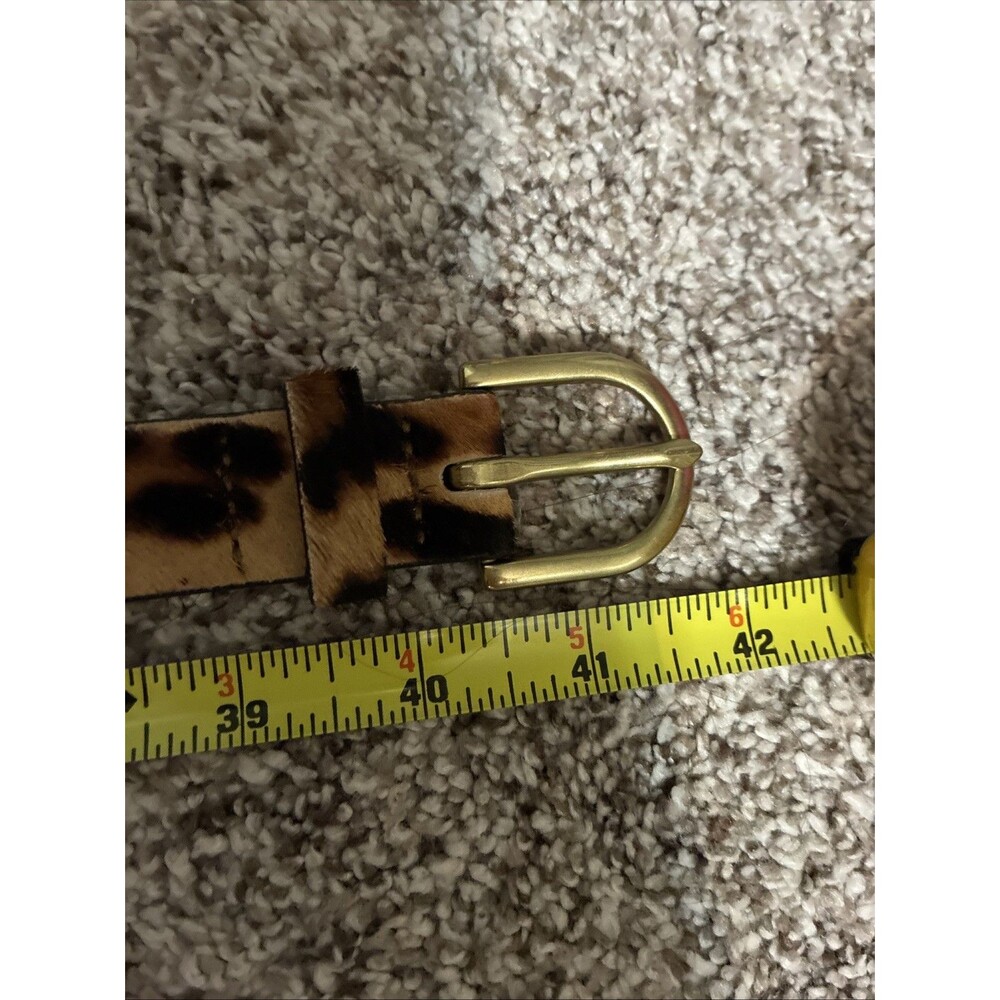 J. Crew, Calf Hair Belt In Leopard Leather S/M 41” $70 - Picture 7 of 8